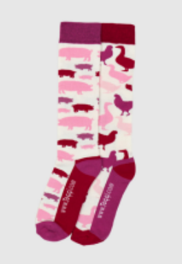 Toggi Womens Pink Farm Animals 2 Pack Socks