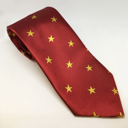 Equetech Junior Red/Metallic Gold Star Show Tie