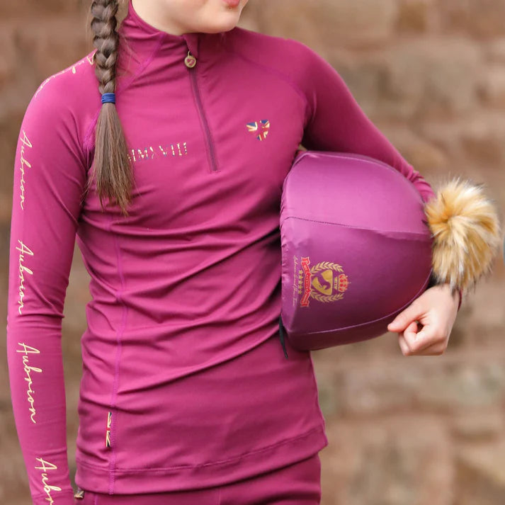 Shires Aubrion Maids Team Mulberry Long Sleeve Baselayer