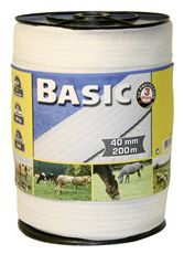 AKO Basic Fencing Tape White 200m x 40mm