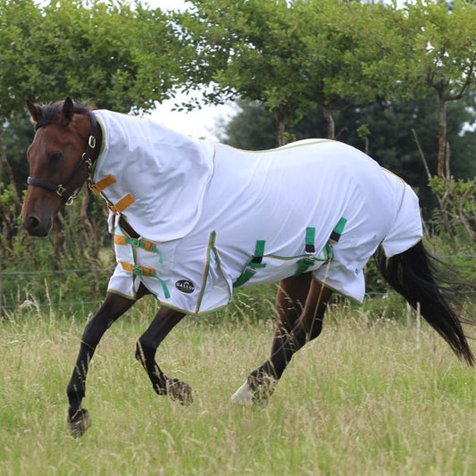 Gallop Classic Combo Fly Rug White/saffron/green