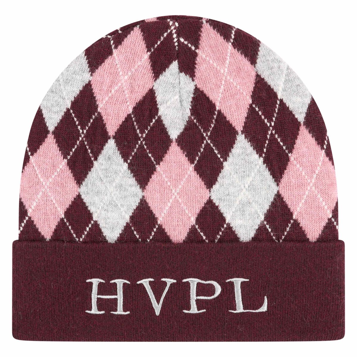 Hvp Hv Polo Argyle Dark Berry Beanie