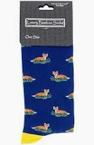 Equilibrium Mens Navy Fox Socks