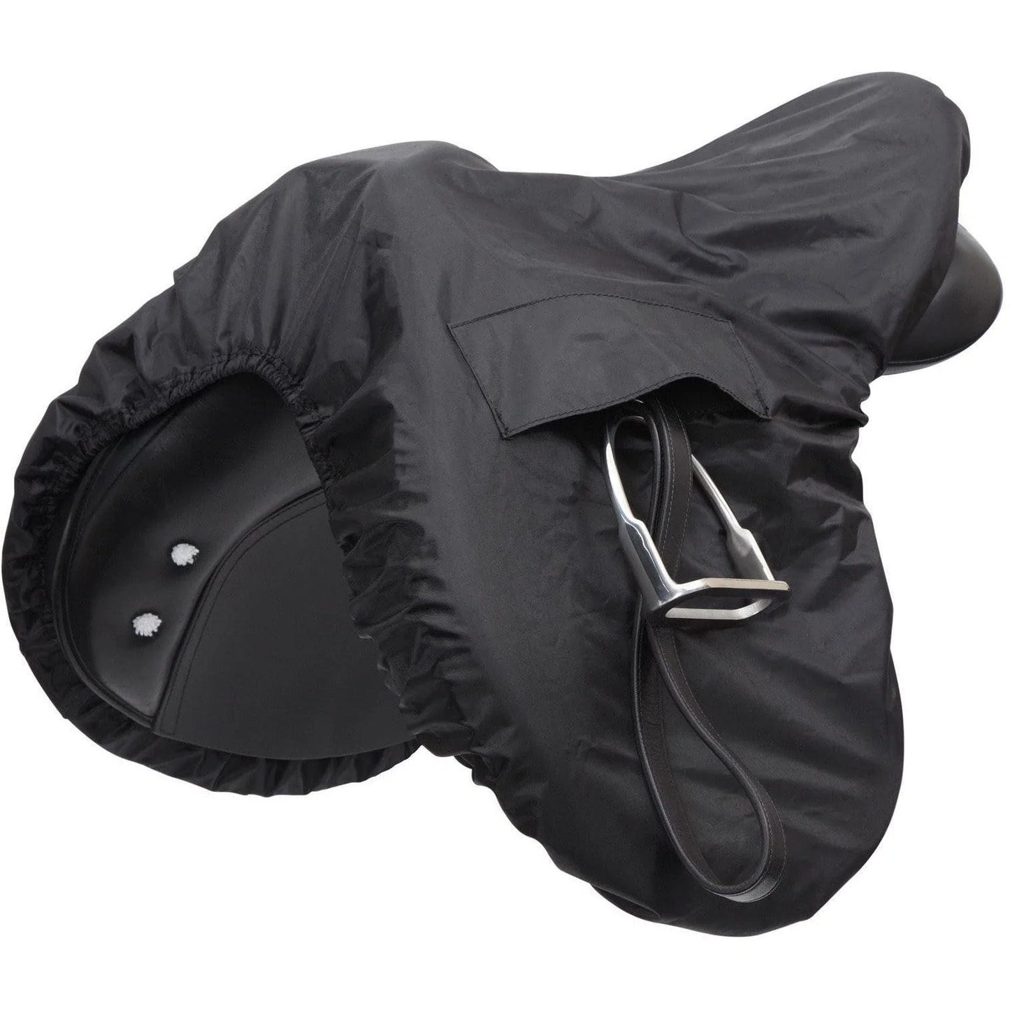 Shires Black Waterproof Ride On Saddle Cover