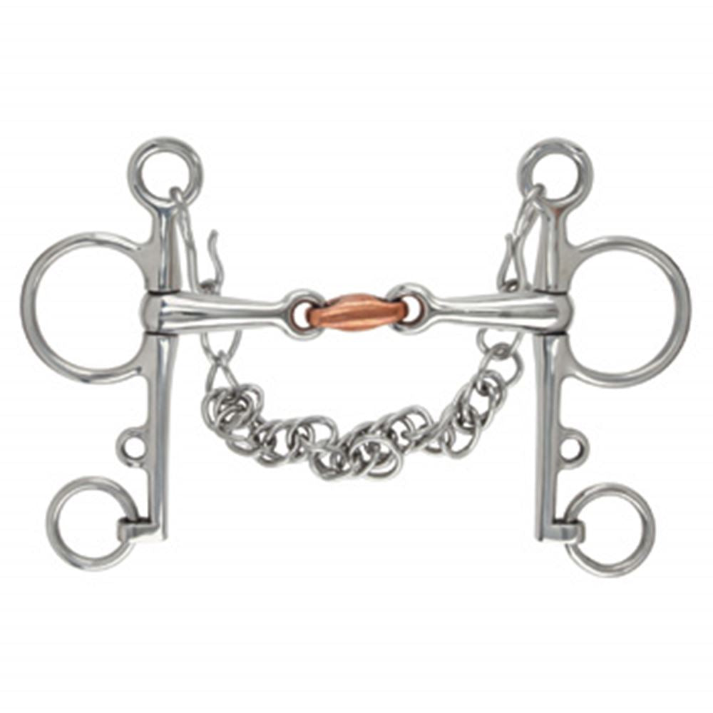 Shires Double Jointed Copper Lozenge Stainless Steel Pelham