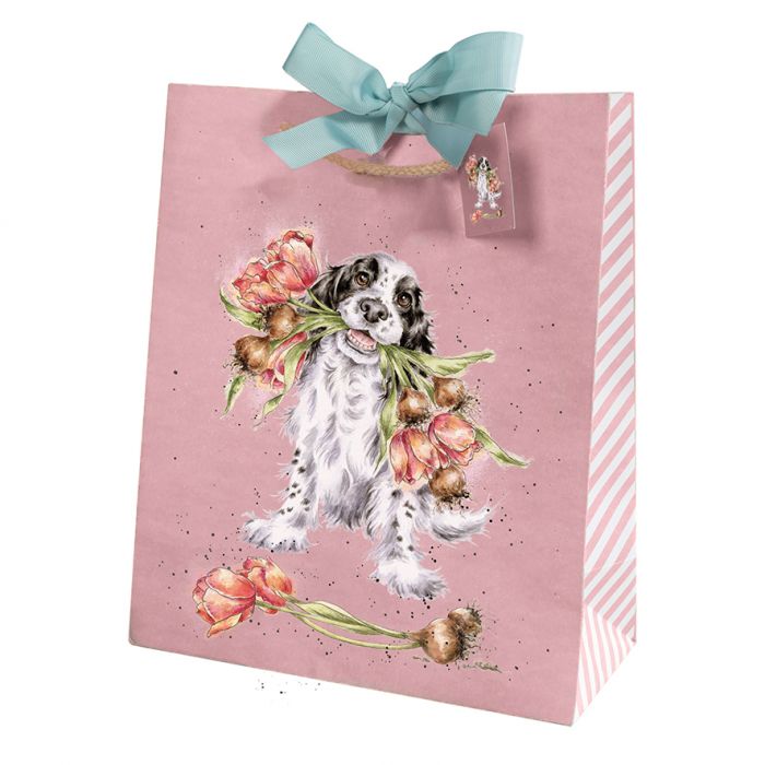 Wrendale ' Blooming With Love Dog' Large Gift Bag