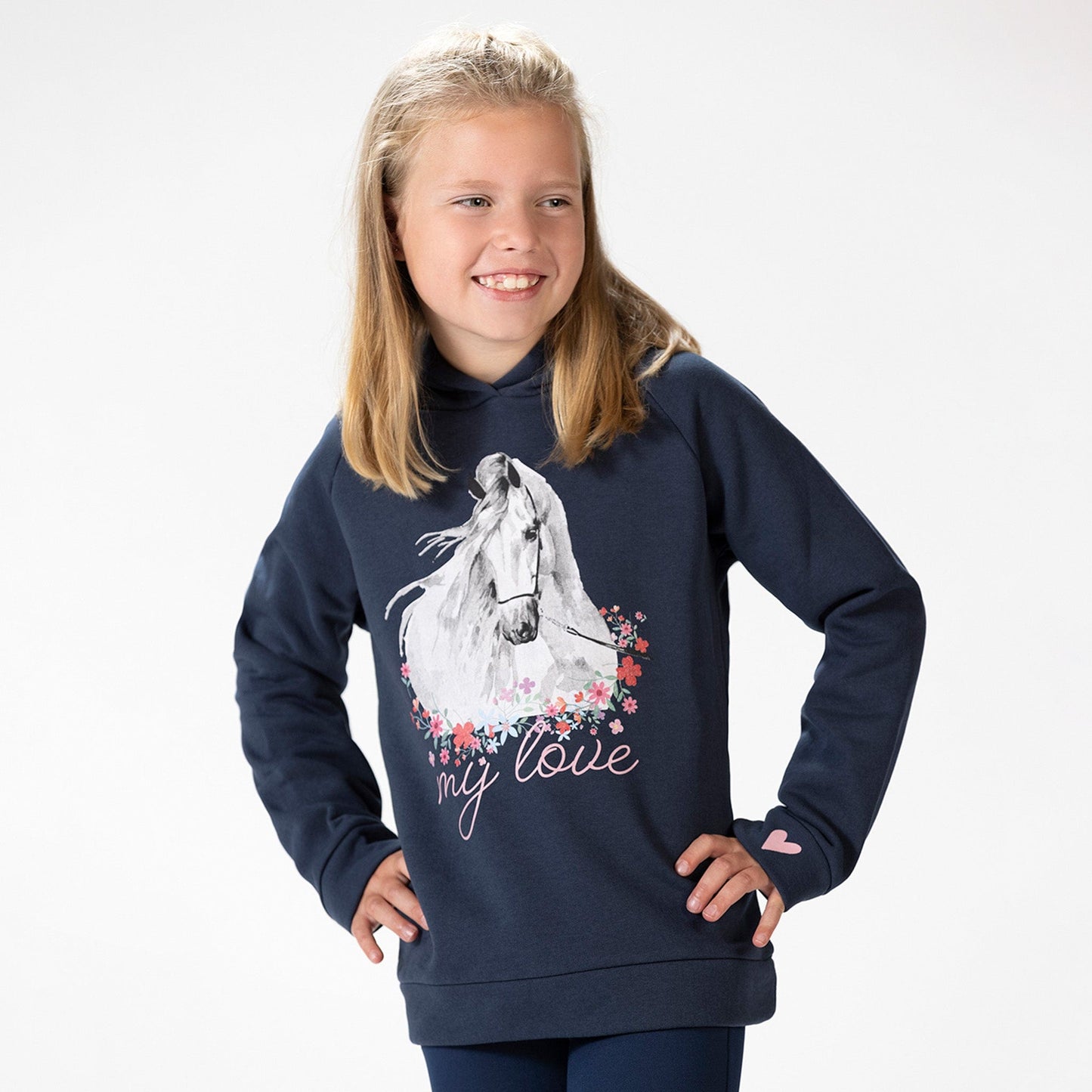 Hkm Childs Hoody Horse Spirit Deep Blue