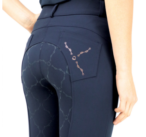 Hy Equstrian Bit And Stirrup Collection Breeches Navy.