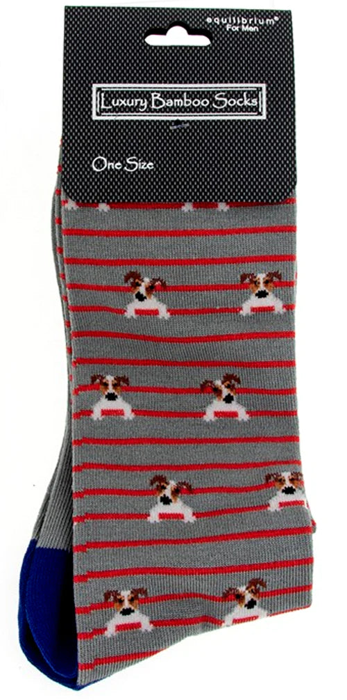 Equilibrium Mens Grey Pooch Socks