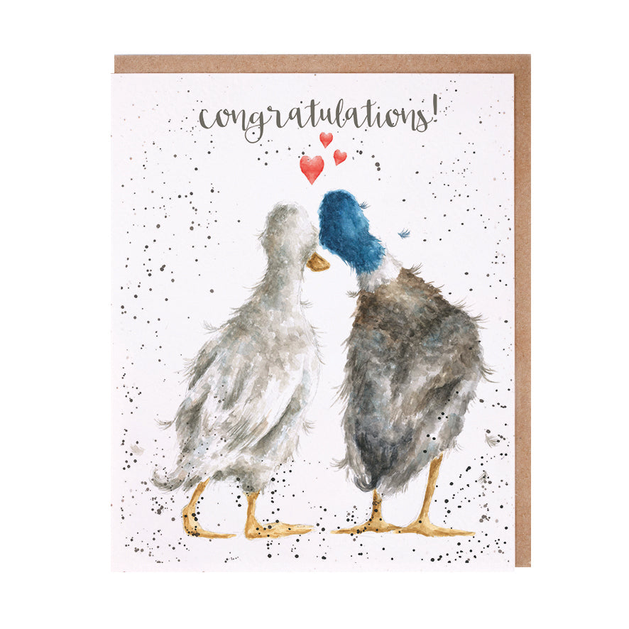 Wrendale "duck Love" Card "congratulations Card"