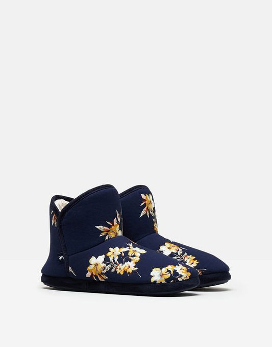 Joules Cabin Slippers 215463 Navy Flowers