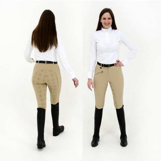 Rugged EG1 Ladies Beige Breech Gel Seat