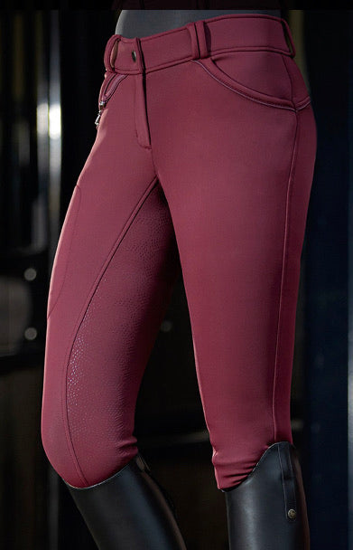 Hkm Softshell Riding Breeches Morello Silicon Full Seat