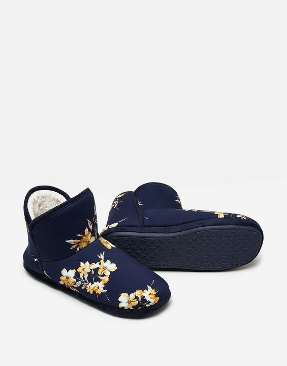 Joules Cabin Slippers 215463 Navy Flowers