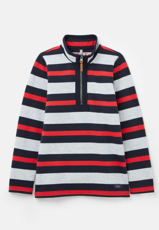 DALE Sweatshirt Grey / Red stripe