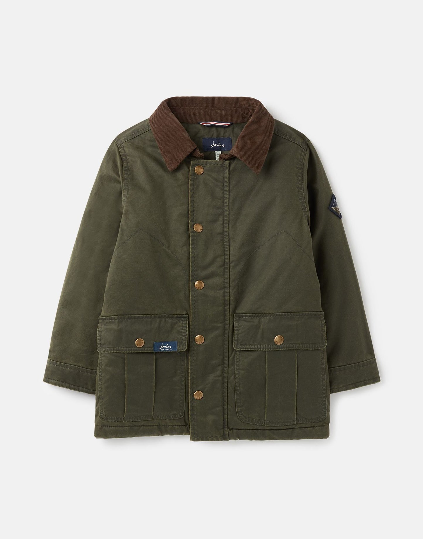 Joules Moorwell Green Faux Wax Jacket