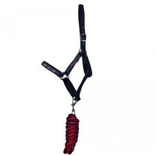 Thelwell Collection Head Collar And Lead Rope Colour Navy/red