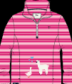 Lighthouse Girls Pink Stripe Llama & Goose 1/4 Jumper