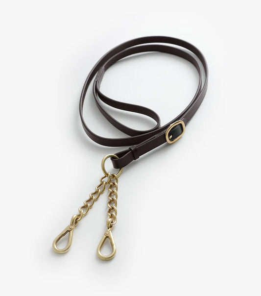 Premier Equine Leather Lead With Chain Coupling