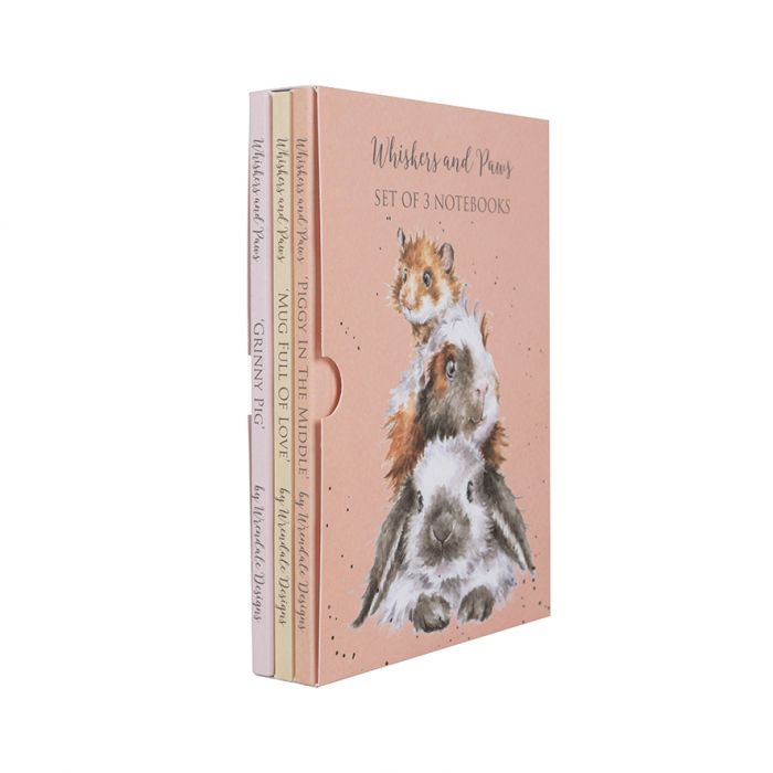 Wrendale Set Of 3 Notebooks - Whiskers And Paws