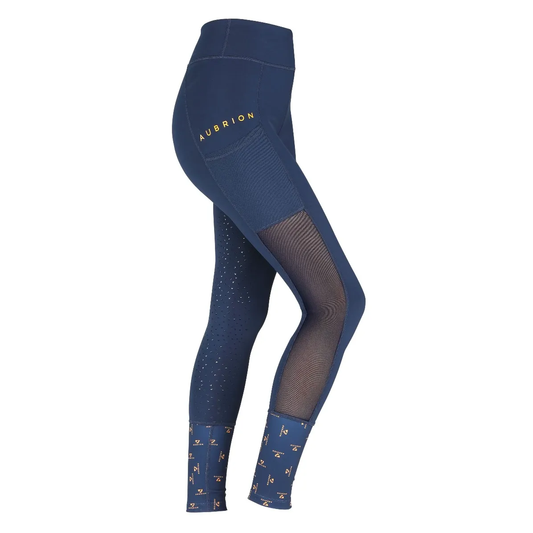 SHIRES 8311 AUBRION ELSTREE RIDING TIGHTS NAVY