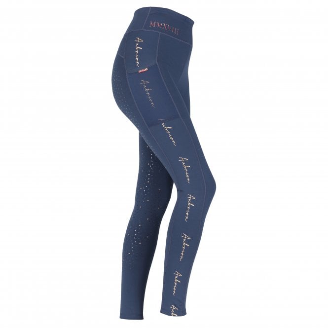Shires Aubrion Navy Blue Young Rider Team Riding Tights