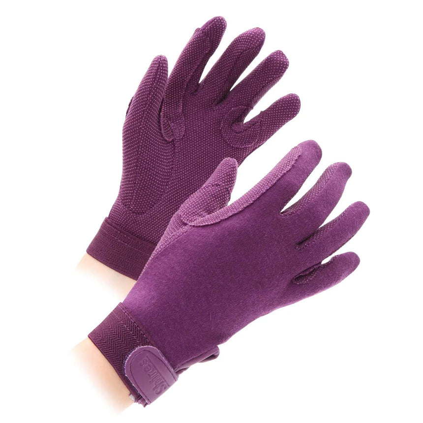 Shires Purple Childrens Newbury Gloves