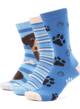 Wild Feet Dog 3 Pack Of Socks