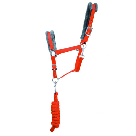 Hy Sport Terracotta Orange/Grey Active Headcollar & Leadrope