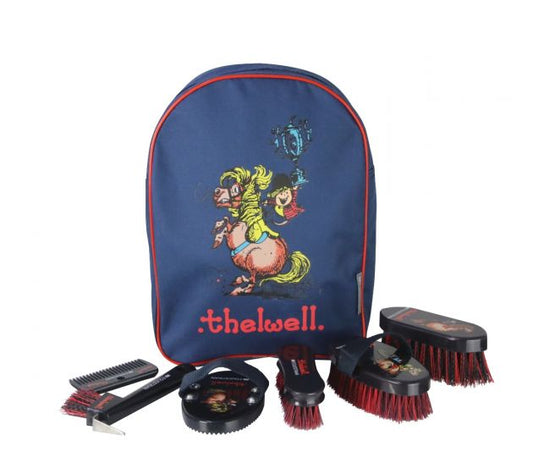 Thelwell Equestrian Complete Groom Kit Navy/red