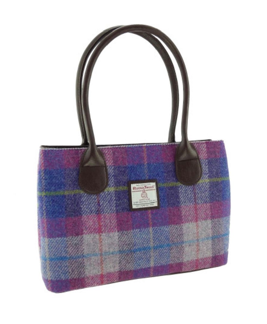 Harris Tweed 'cassley' Purple/Pink Tartan Classic Handbag